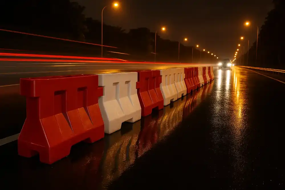 Plastic road barrier rental Malaysia
